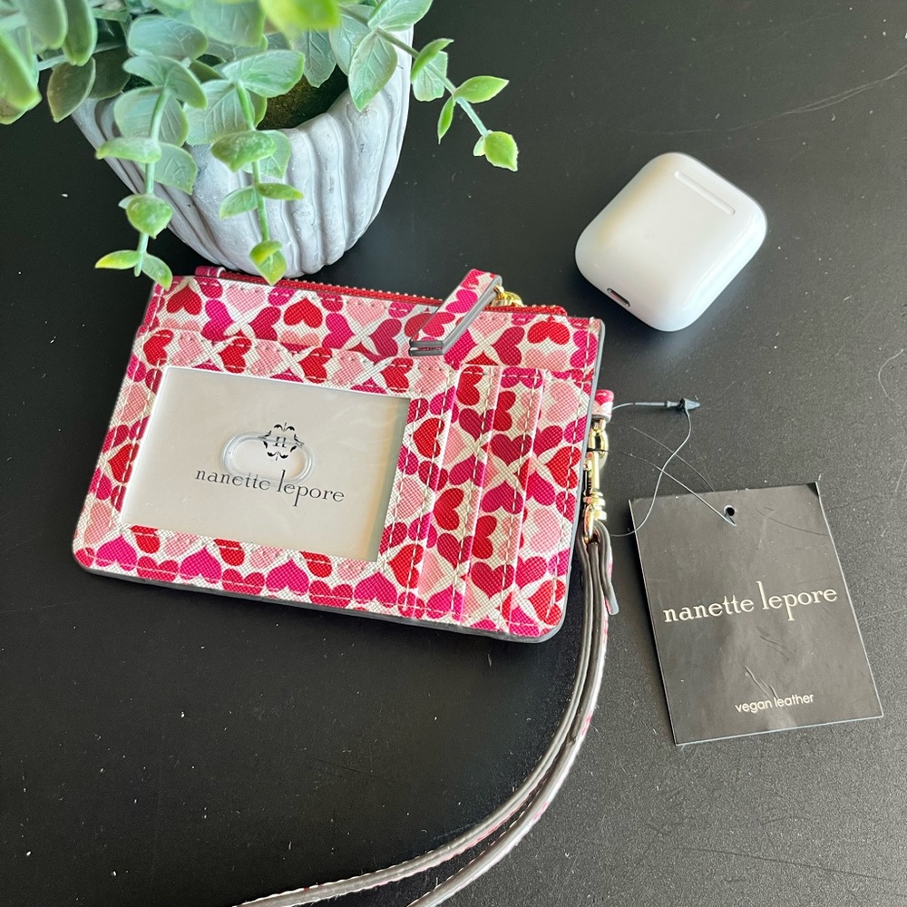 Nanette Lepore top zip card case wristlet